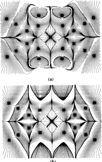 Figure 2. Gradient vector field from (a) experiment and (b) calculation.