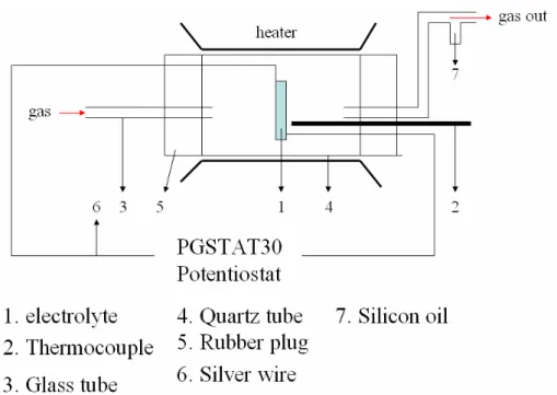 Fig. 3-1. Scheme of the electrochemical testing system. 