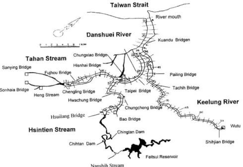 Fig. 3. Map of the Danshuei River estuarine system.