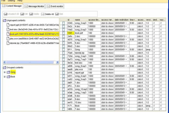 Figure 7    Screen shot of the distribution manager. 