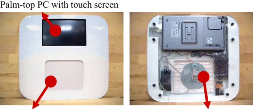 Figure 5.2 The revised playful tray prototype, called the “racing game”.   