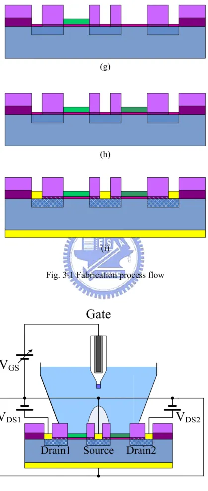 Fig. 3-1 Fabrication process flow 