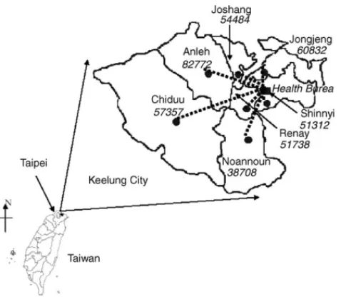 Fig. 1 The distribution of geographical area and network backbone of Keelung City.