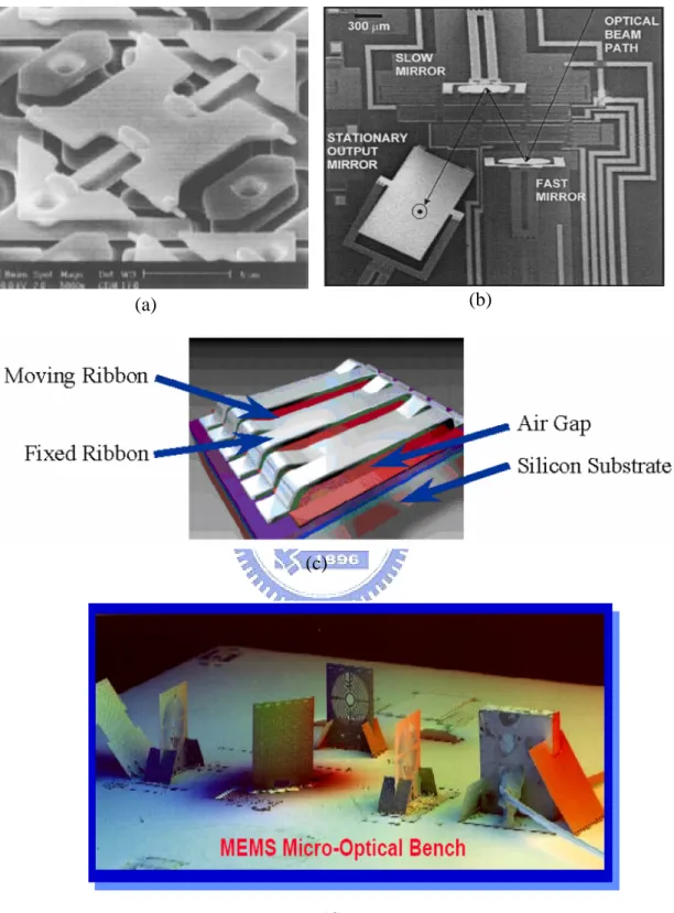 Fig. 1.1 The applications of (a) DMD chip developed at Texas Instruments, (b) raster-scanning  display system developed by P