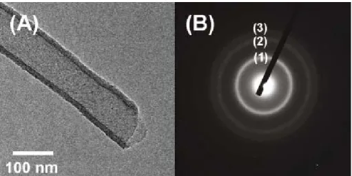 Figure 3.5 TEM studies of a sample grown at 823 K followed by heat treatment at 1273 K