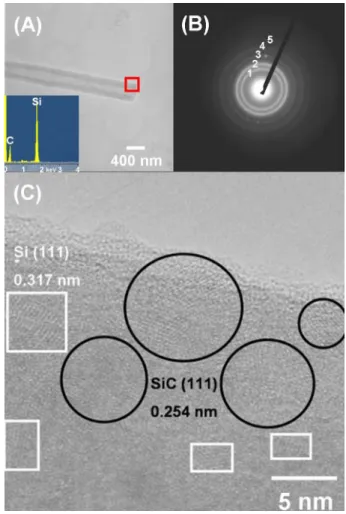 Figure 3.7 TEM studies of a sample grown at 923 K followed by heat treatment at 1273 K