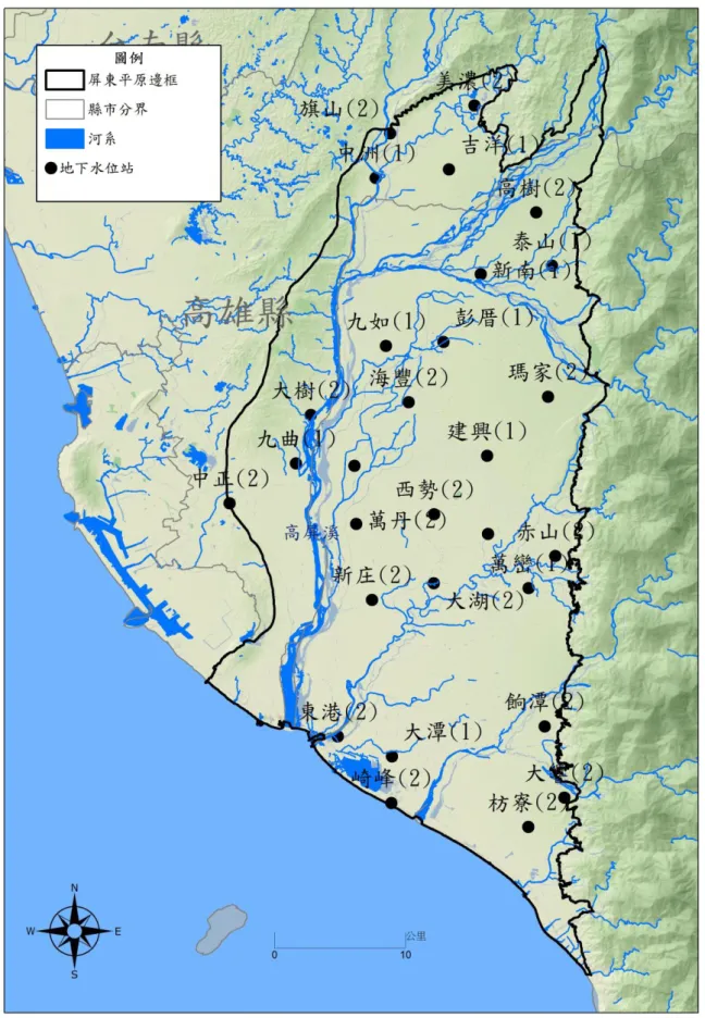 圖 2.2-2  含水層 2(F2)28 口地下水觀測井分布圖 