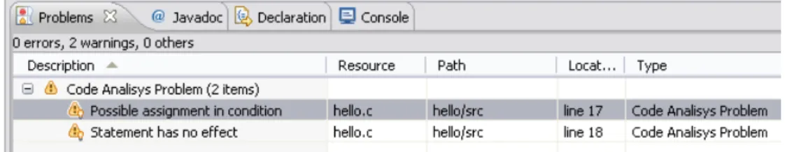 Figure 4: Snapshot of problem details provided by static analyzer.[32]
