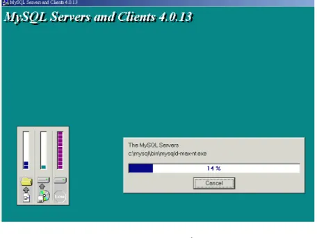 圖 4-2 MySQL 安裝畫面  圖 4-3 Java 安裝畫面  安裝完成後，於 MySQL 上設定必要的資料表欄位，詳見附錄三。  撰寫指導者參數設定網頁與使用者登錄網頁。  4.1.2  指導者參數設定  管理者在首頁上，輸入特定的帳號與密碼，即可出現參數設定（如圖 4-4）與所有 實驗組別列表（如圖 4-5）。在實驗組別列表上，有實驗者的基本資料，如姓名及帳號；