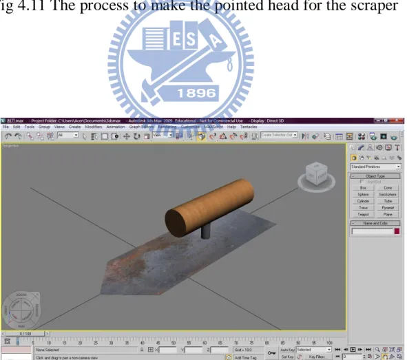 Fig 4.12 Scraper for smoothing the excess mixture 