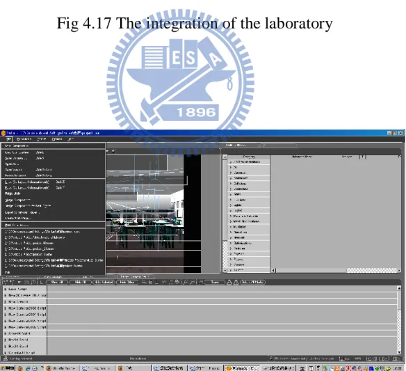 Fig 4.18 The import of the laboratory in Virtools 