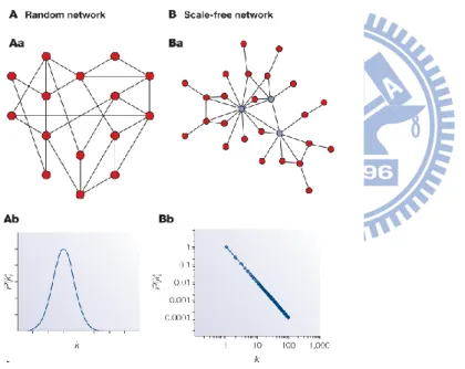 Fig. 2. The comparison between the random network and the scale-free network. 