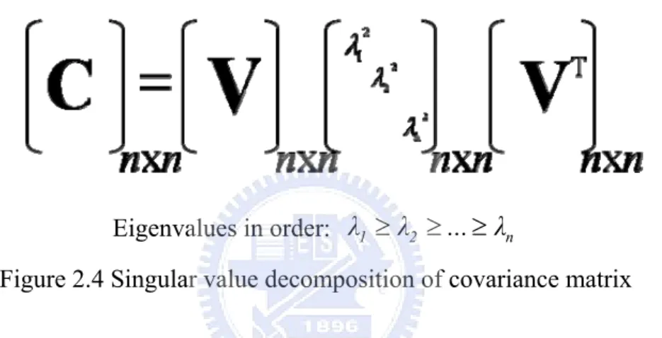 Figure 2.4 Singular value decomposition of covariance matrix 