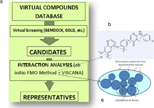 Figure 7. a) The overall approach of VISCANA (from VS to the selection of representatives)