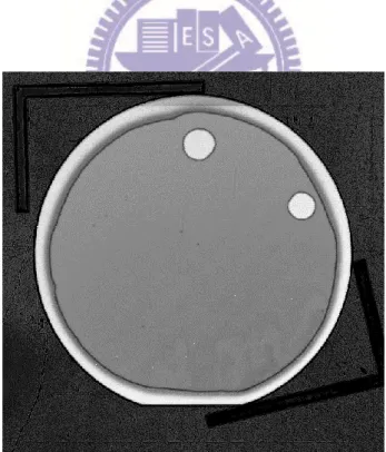 Figure 3-10 SAT image of wet oxide to PECVD TEOS bonding under  40N, 250℃  and 30min by EVG 501 with modified clean pre-treatment 