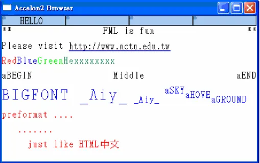 圖 4.  FML 之 TEXTS 範例 