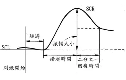 圖 3-4：一個 SCR 的皮膚電導反應 