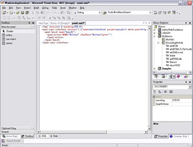 Figure 3-8    the result of Visual Studio .NET after the button of our toolkit has been pressed by users 