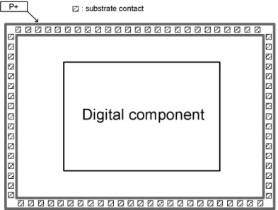 Figure 2    Substrate contact of digital ground 