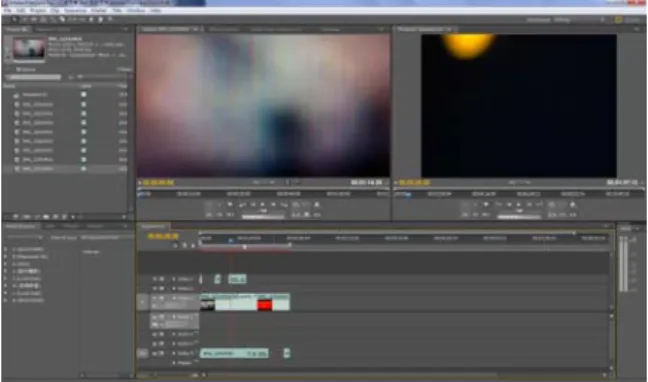 圖 3-22 在 Adobe Premiere Pro CS5 上創作預置影像〈始〉 