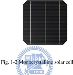 Fig. 1-2 Monocrystalline solar cell    (source: http://www.archiexpo.com)  Group II-VI material related solar cell 