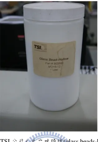 圖 3.11 TSI 公司之中空玻璃球(glass beads-hollow) 