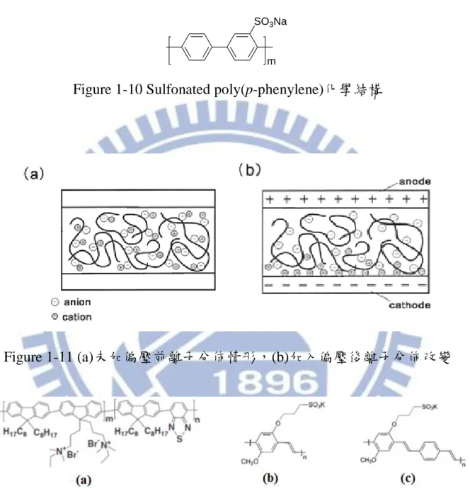 Figure 1-10 Sulfonated poly(p-phenylene)化學結構 
