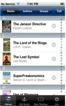 Figure 2.1  Screenshot of Stanza Library 