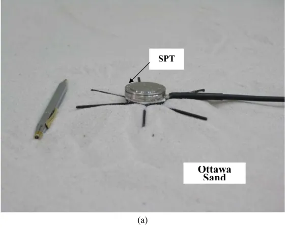 Fig. 13.    SPTs placed in soil bin to measure  σ v  and  σ h
