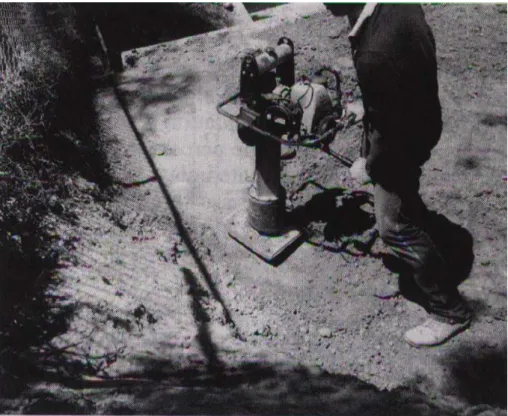 Fig. 1.    Compaction of backfill using hand tamper (after Day, 1998) 