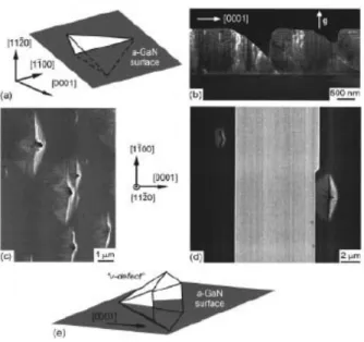 Fig. 1-2-1Schematic diagram of defects type in a-plane GaN (J. Appl. Phys. 94, 942, 2003) 