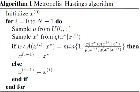 Figure 2.7: Metropolis–Hastings algorithm.
