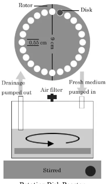 Figure 1. Schematic drawing of the rotating disk reactor. 