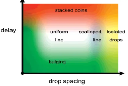 Fig. 2-11 Typical line printing features at a moderate temperature 15 . 
