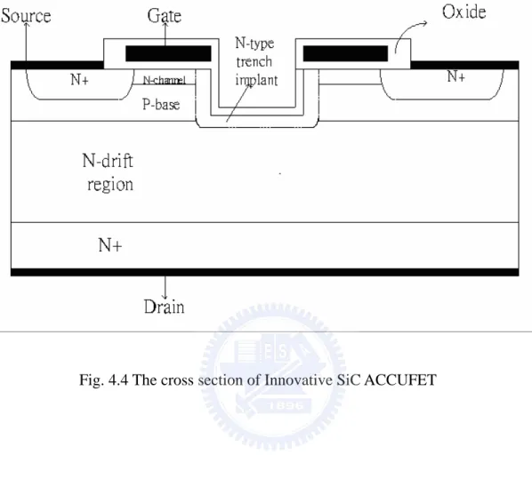 Fig. 4.4 The cross section of Innovative SiC ACCUFET 