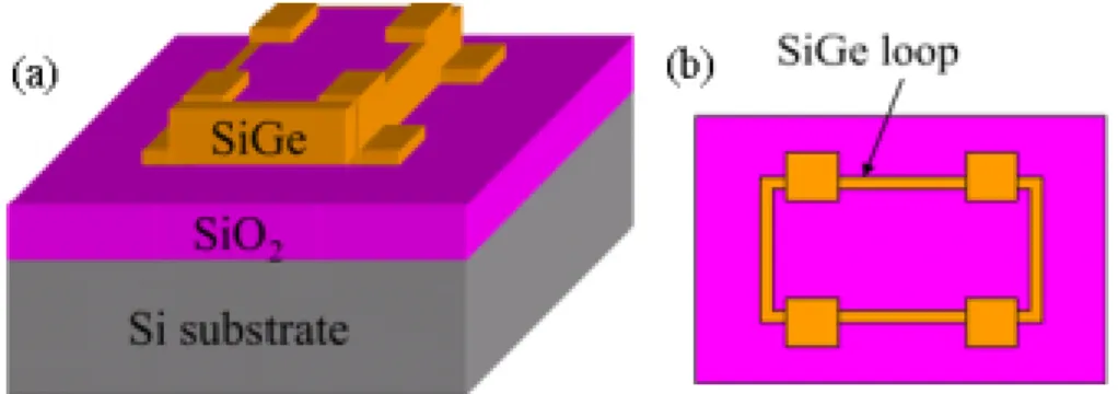 Figure 2.10 The definition of the S/D region and nanowire. (a) The 3-D view (b) The  top view 
