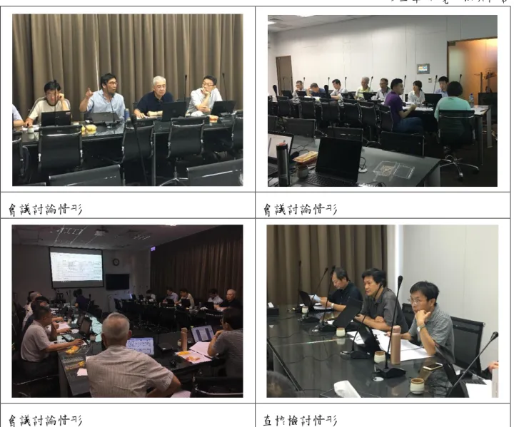 表 3-17  南區綠建築查核檢討會議查核表、簽到單及會議現場照片 