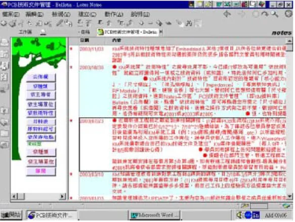 圖 3.4  知識管理資料庫畫面 
