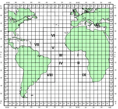 Fig. 1 Map showing the stratification of sub-areas for using in length frequency distribution analysis