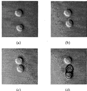 Fig. 6. (a) Original image. (b)-(d) Wavelet transform mod-  ulus at scale 2’,2’,  and 23
