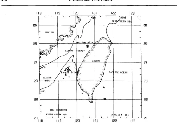 FIG.  I.  The  sea  surface  temperature  (SST)  distribution  observed  by  TIROS-N/NOAA  APT  at  January  8,  1986  (HUH,  1986)