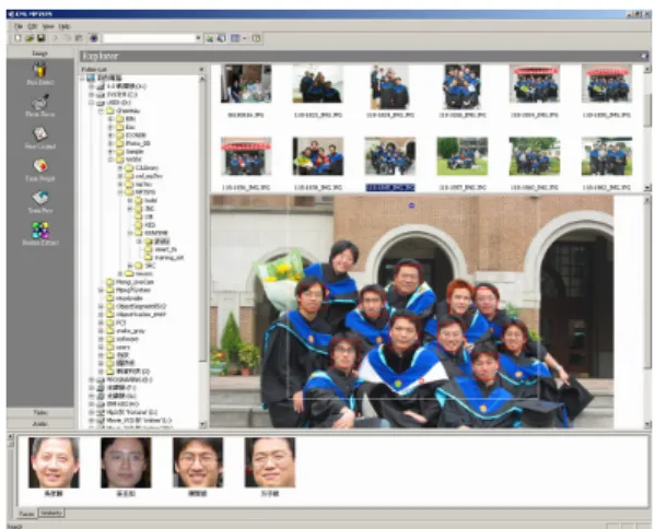 Figure 1. Snapshot of the MPEG-7 based  content-aware album system 
