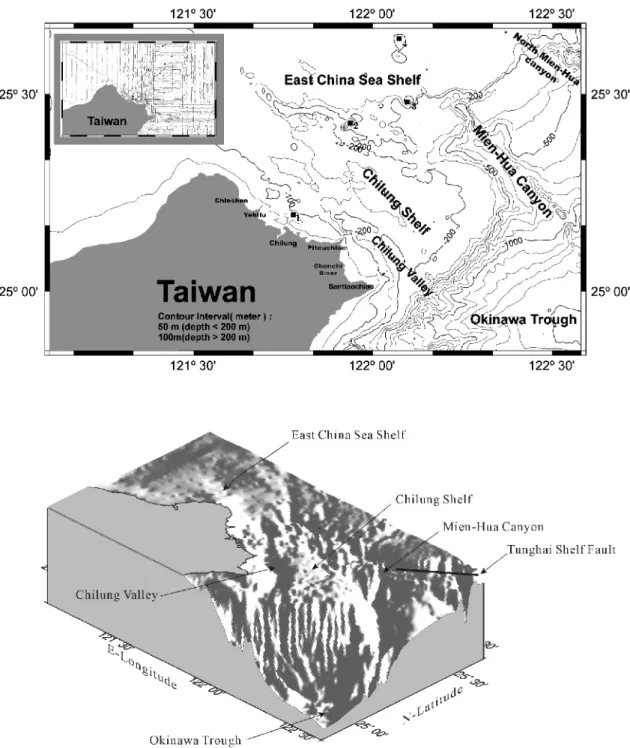 Fig. 2. Bathymetric map of the study area. The data was processed using grid and contour commands in GMT (Wessel and Smith, 1991).