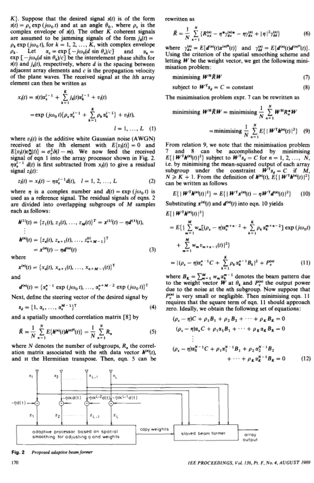 Fig.  2  Proposed adaptive beamformer  170 