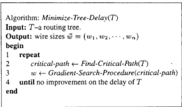 Figure  9:  The  Algorithm  for  determining the cntical  path  of a  tree. 