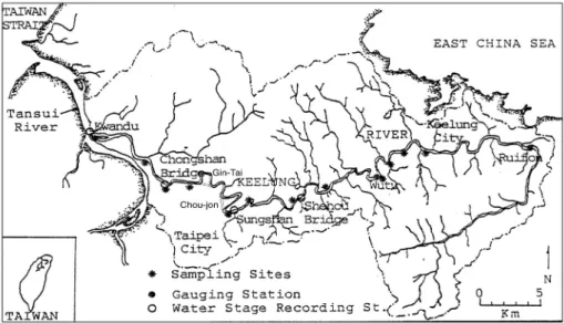 Figure 1 Map of the Keelung River in Northern Taiwan