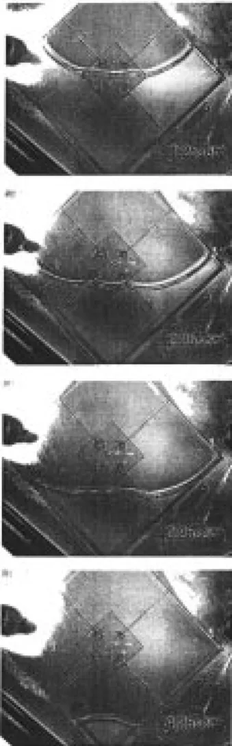 Fig. 11 displays the photographs reproduced from the CCD frames showing the cavity filling process during transfer
