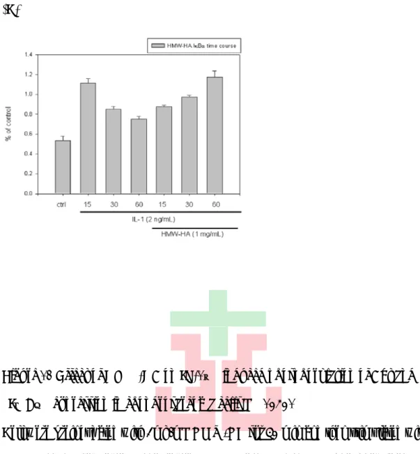 Figure 12 Effect of HMW-HA on IL-1β  induced phosphorylation of Akt and    IκBα  expression in chondrosarcoma cells SW1353