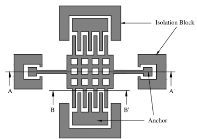 Figure 11. The layout of the isolation block and anchor.