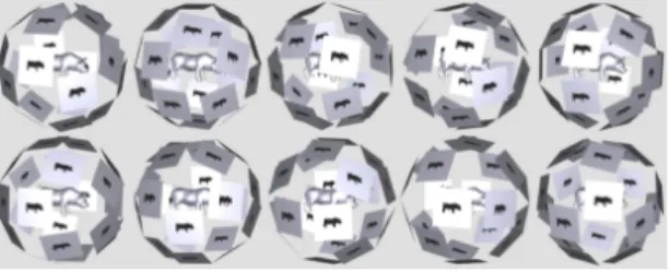 Figure 4: A set of LightField Descriptors for a 3D model